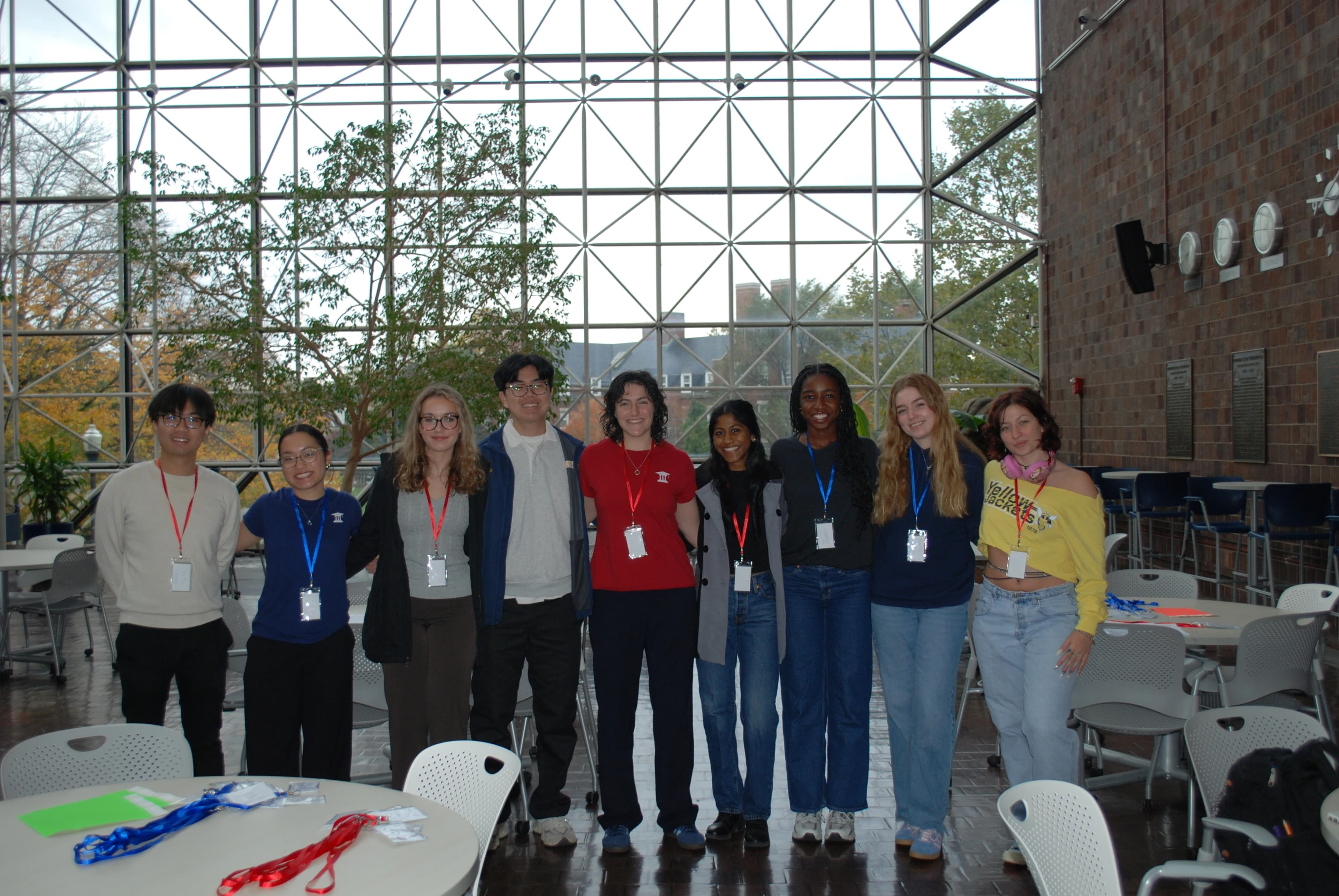 Project Level the Field mentors and students gathered together